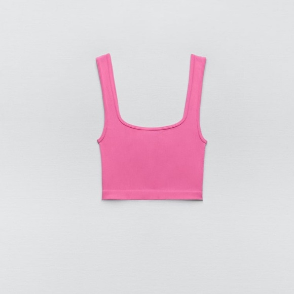 Zara Seamless Crop Tank Top - M/L - BNWT - Picture 5 of 10